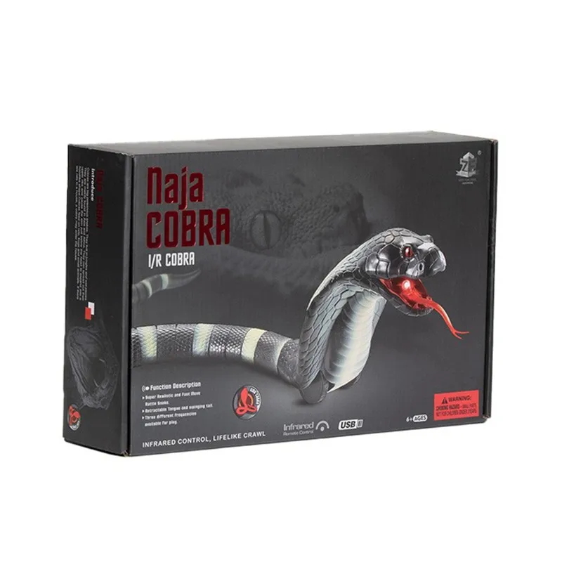 لعبة ثعبان ناجا كوبرا بجهاز تحكم عن بعد – لون رمادي