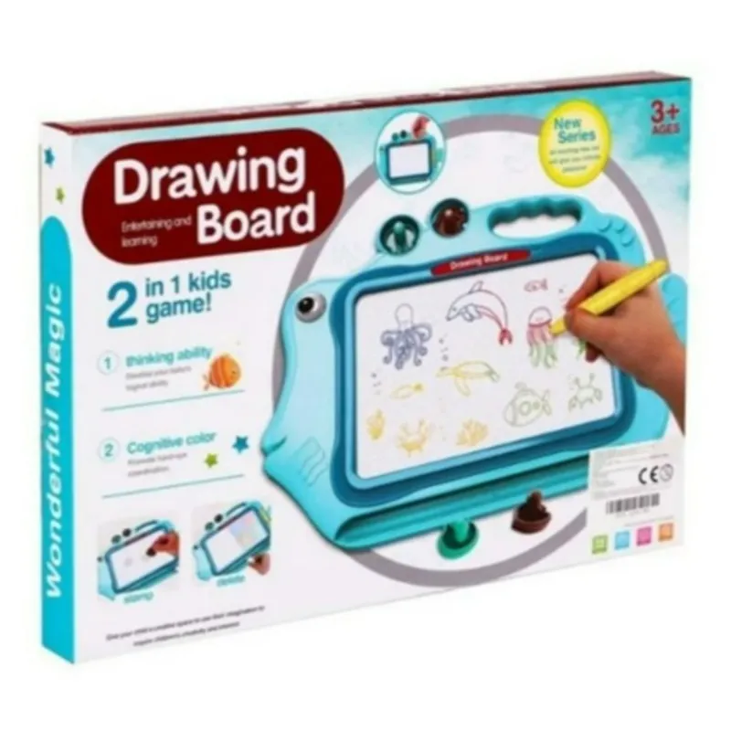 Magnetic Erasable Drawing Board – Blue