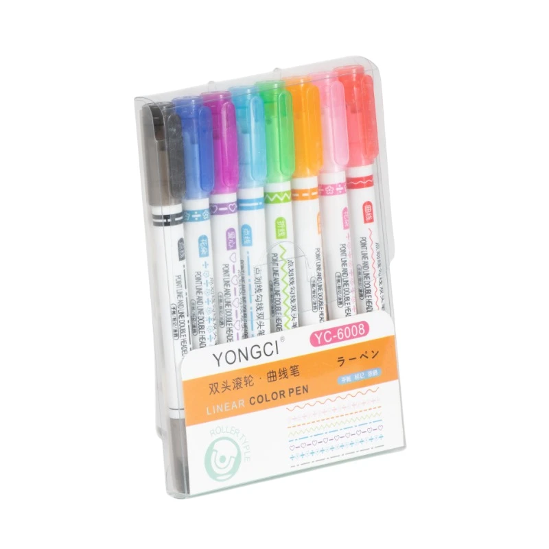 مجموعة الوان لاينر ستايل للأطفال – 8 ألوان