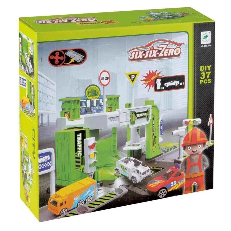 مجموعة لعبة مركز المرور – لون أخضر