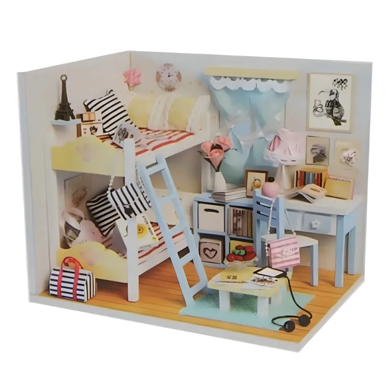 Mini Luminous Wooden Dollhouse