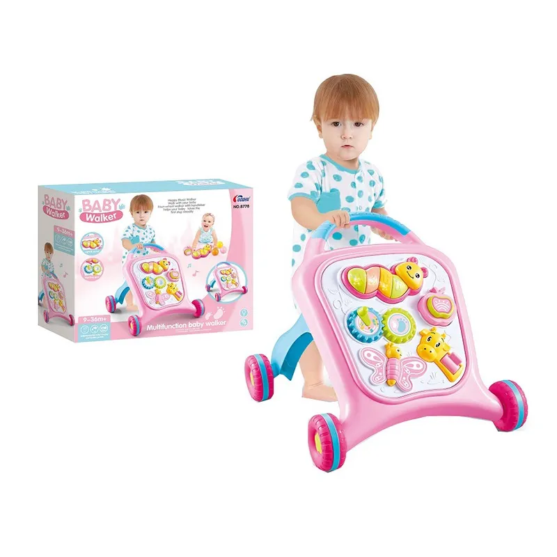 مشاية اطفال متعددة الوظائف – وردي