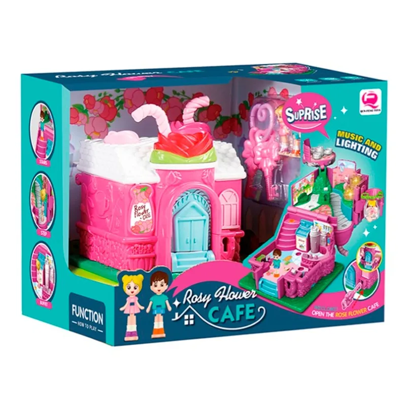 Pink Flowers Cafe Playset