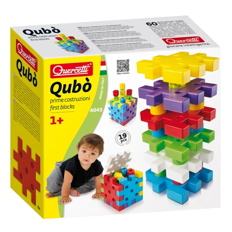 Quercetti Cobo Building Block Set – 19 Pcs