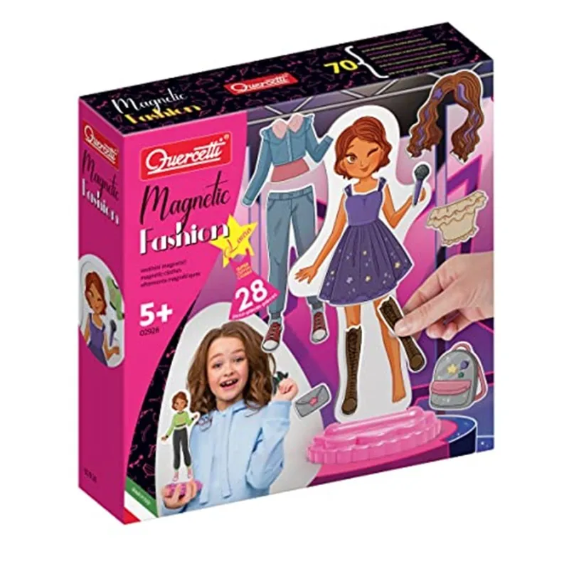 Quercetti Laura Fashion Magnetic Puzzle Set – 28 Piece