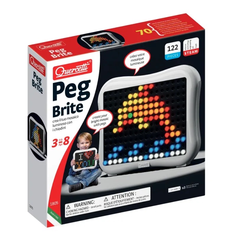 Quercetti Peg Brite – 122 Pcs