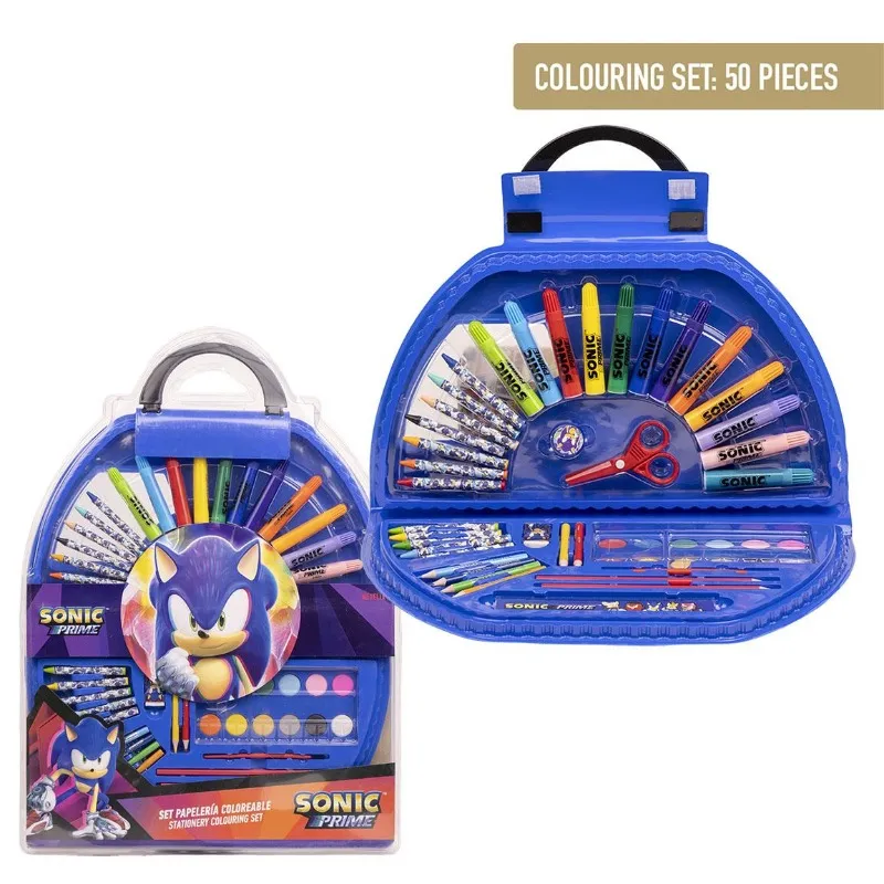 Sonic Prime Colorable Stationery Set – 50 Pcs