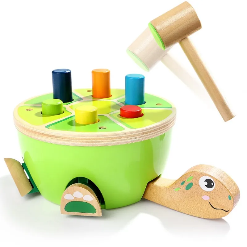 Top Bright Wooden Pounding Toy – Turtle