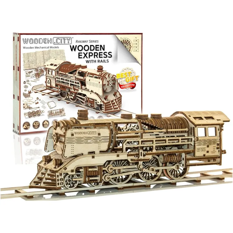 Wooden City Express Mechanical 3D Puzzle