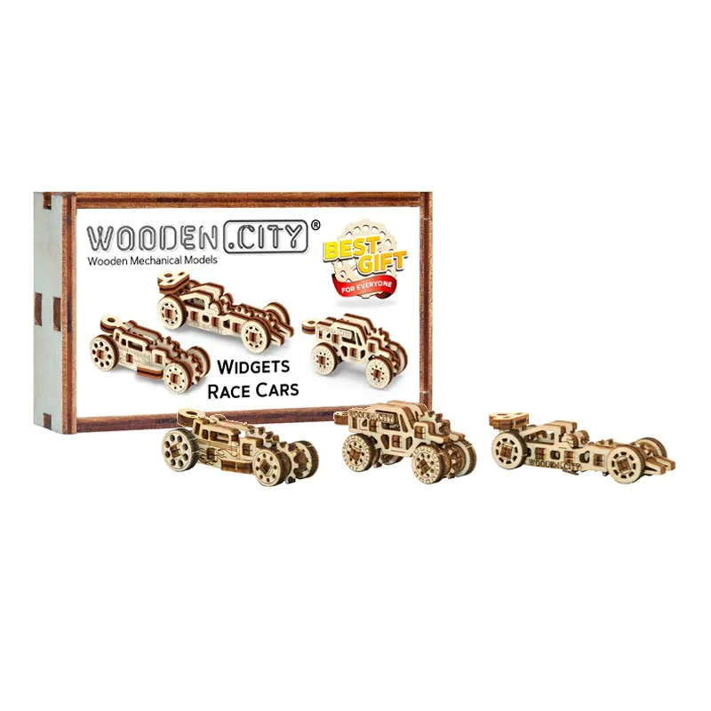 Wooden City Race Cars 3D Puzzle