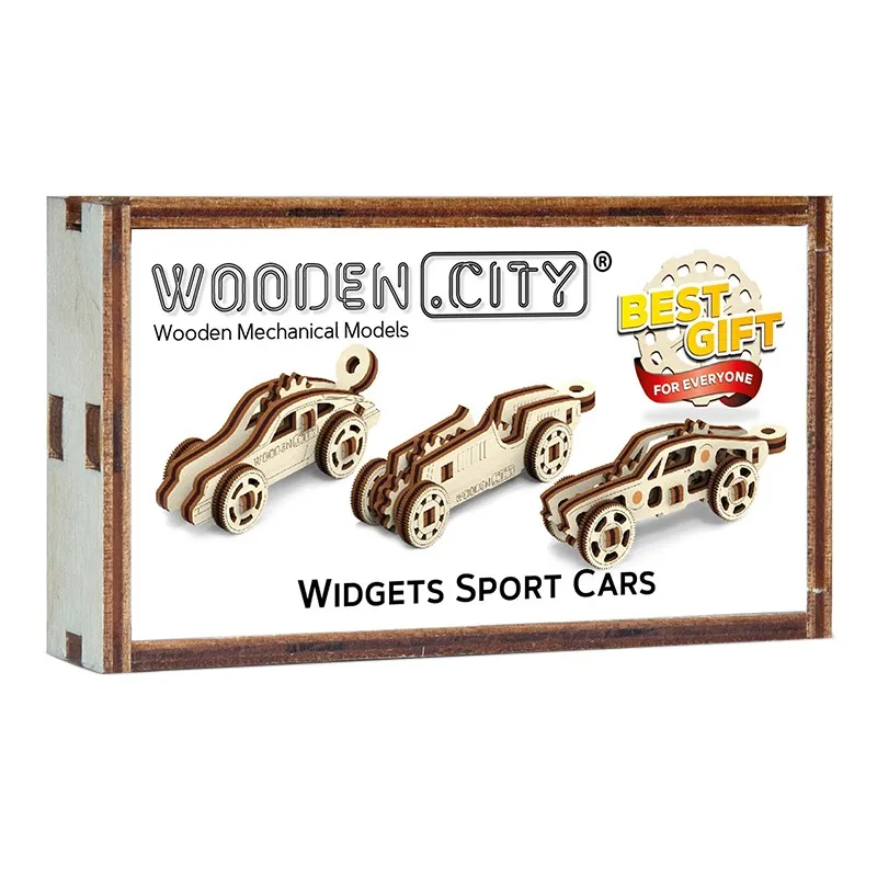 Wooden City Sports Cars 3D Puzzle