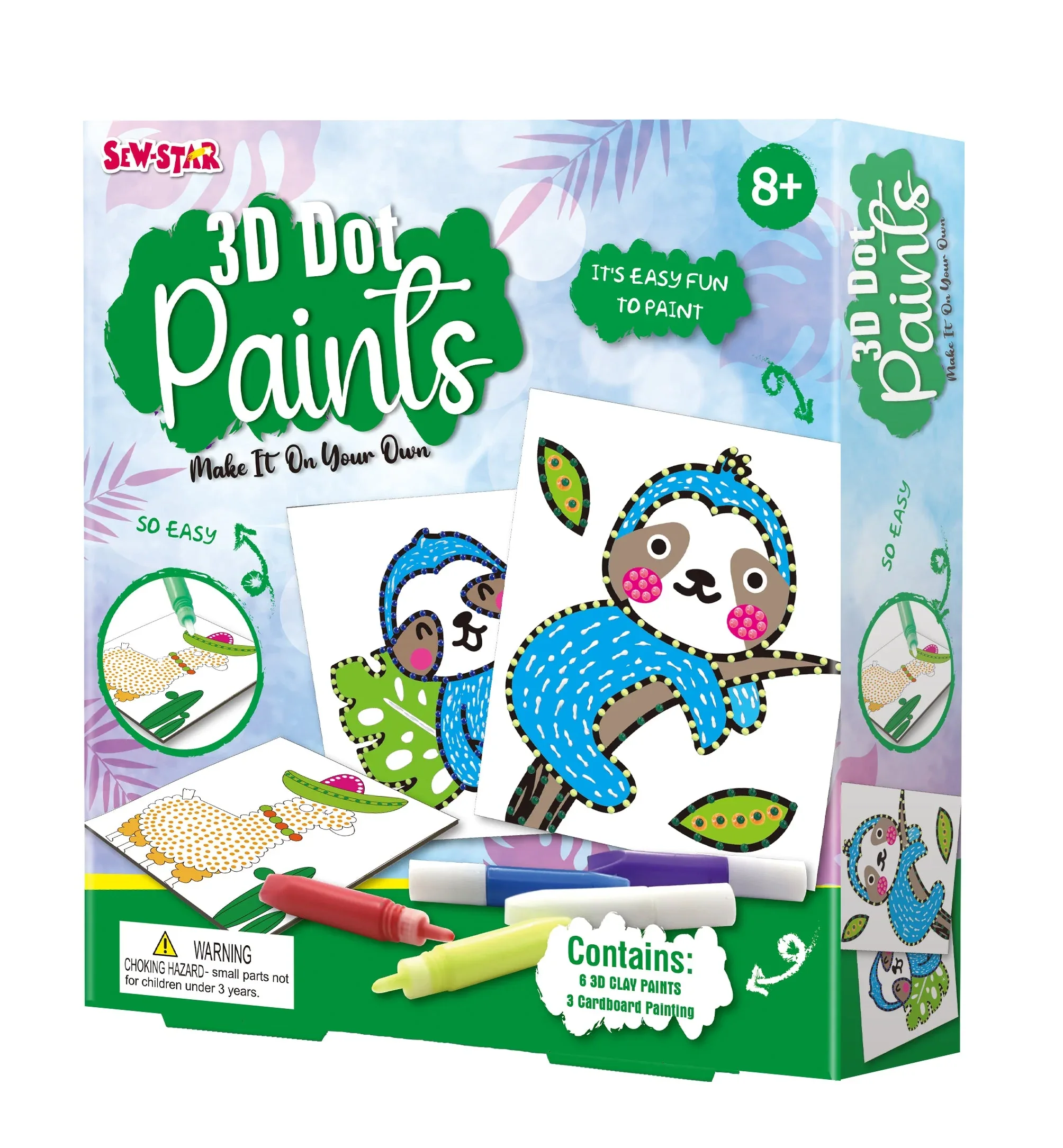 3D Dot Paints Clay And Cardboard Kit