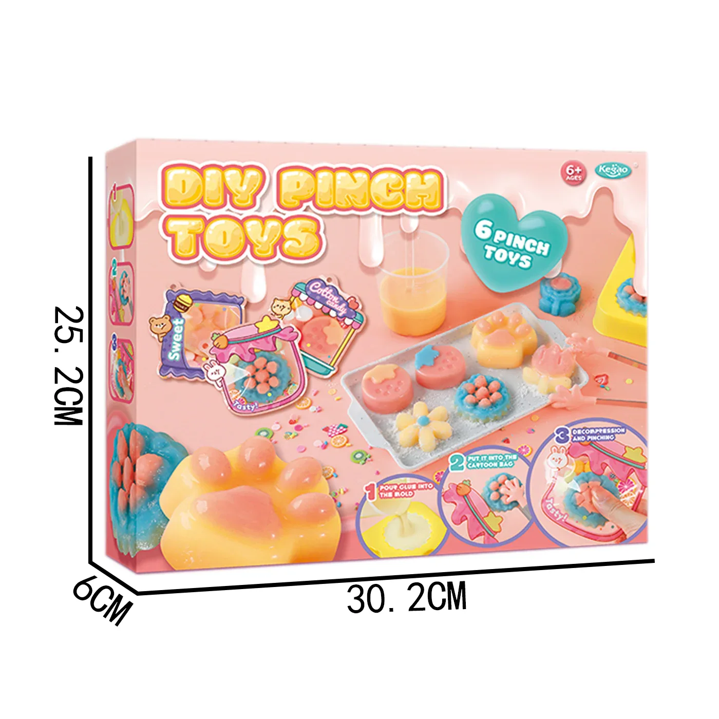 Diy Pinch Toys 6 Packs Rubber Making Squishy Tools Toy