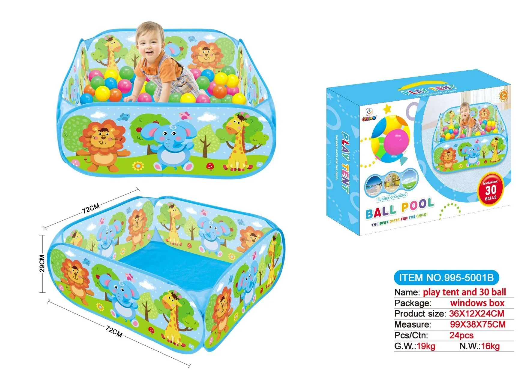 Happy Zoo Tent Ball Pool