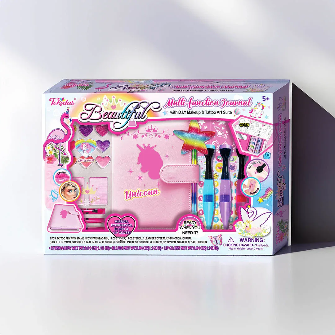 Multi function Journal with Diy Makeup & Tatoo Art Suite