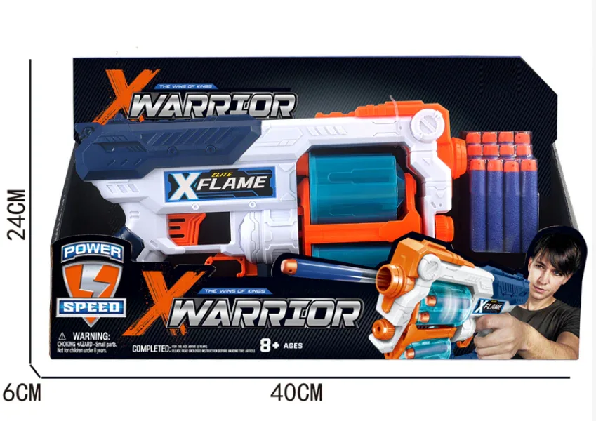 OFT BULLET GUN, BLUE/WHITE