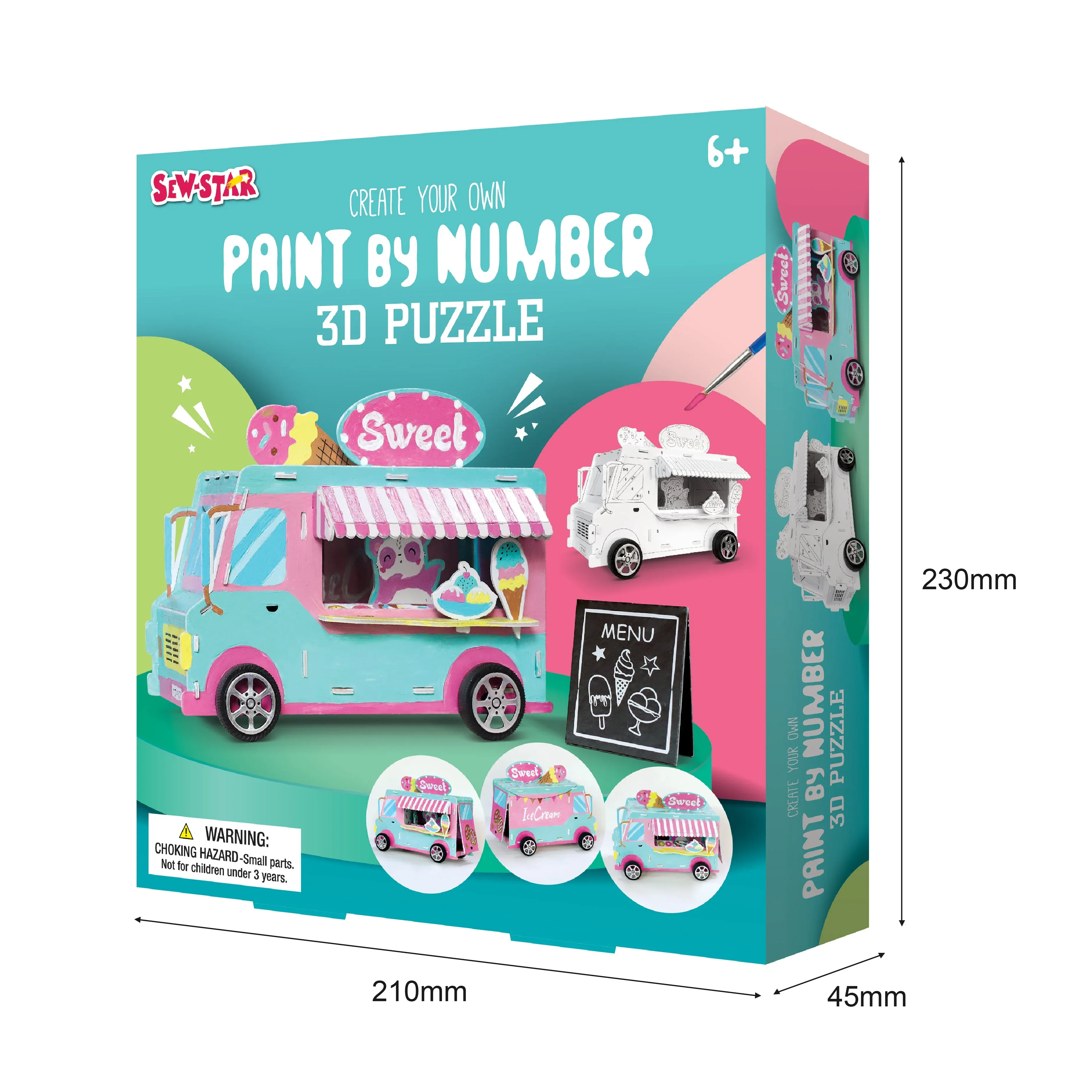 Sew Star Paint By Number 3D puzzle - Bus