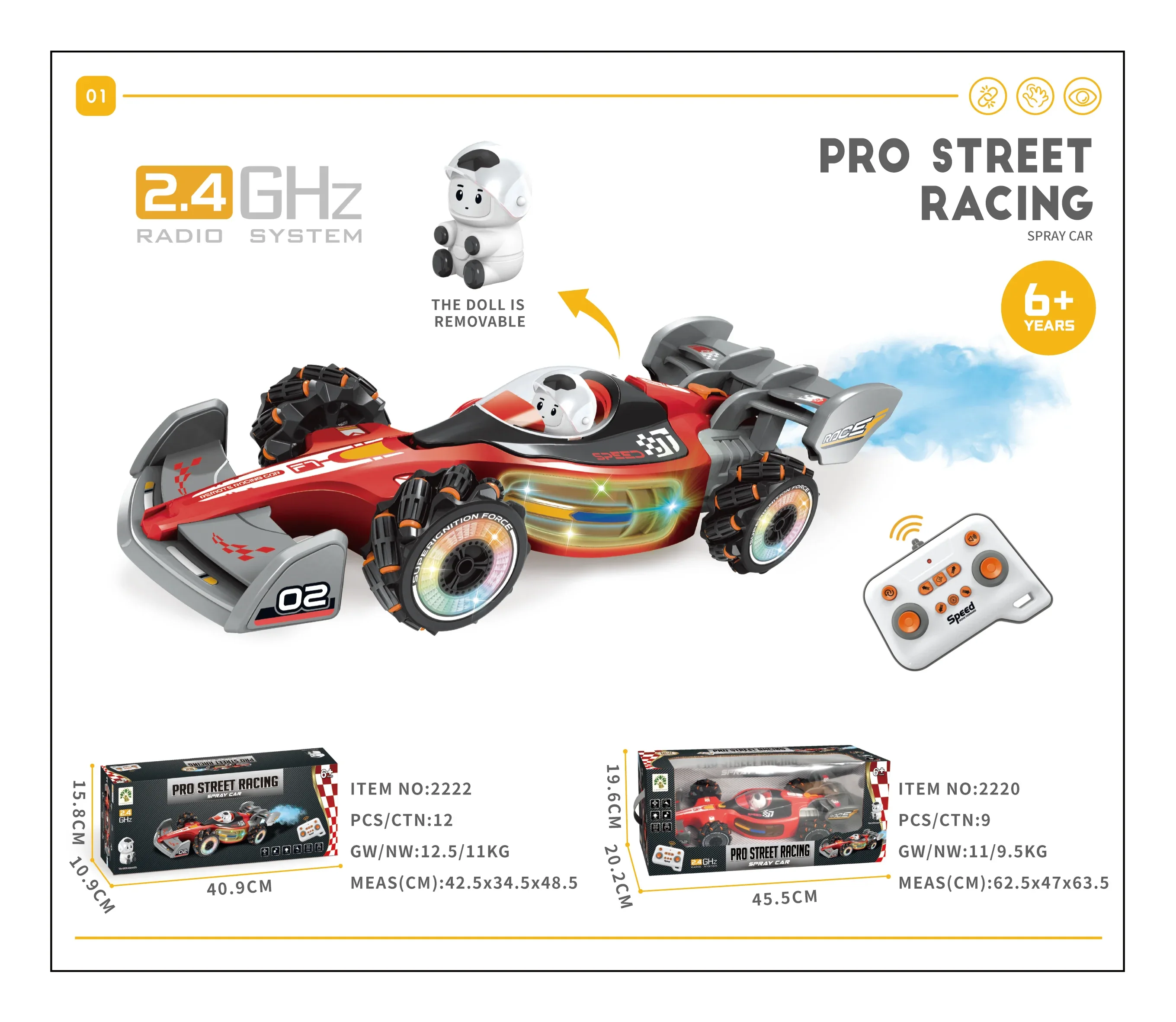 Pro Street Racing Remote Control Car With Light
