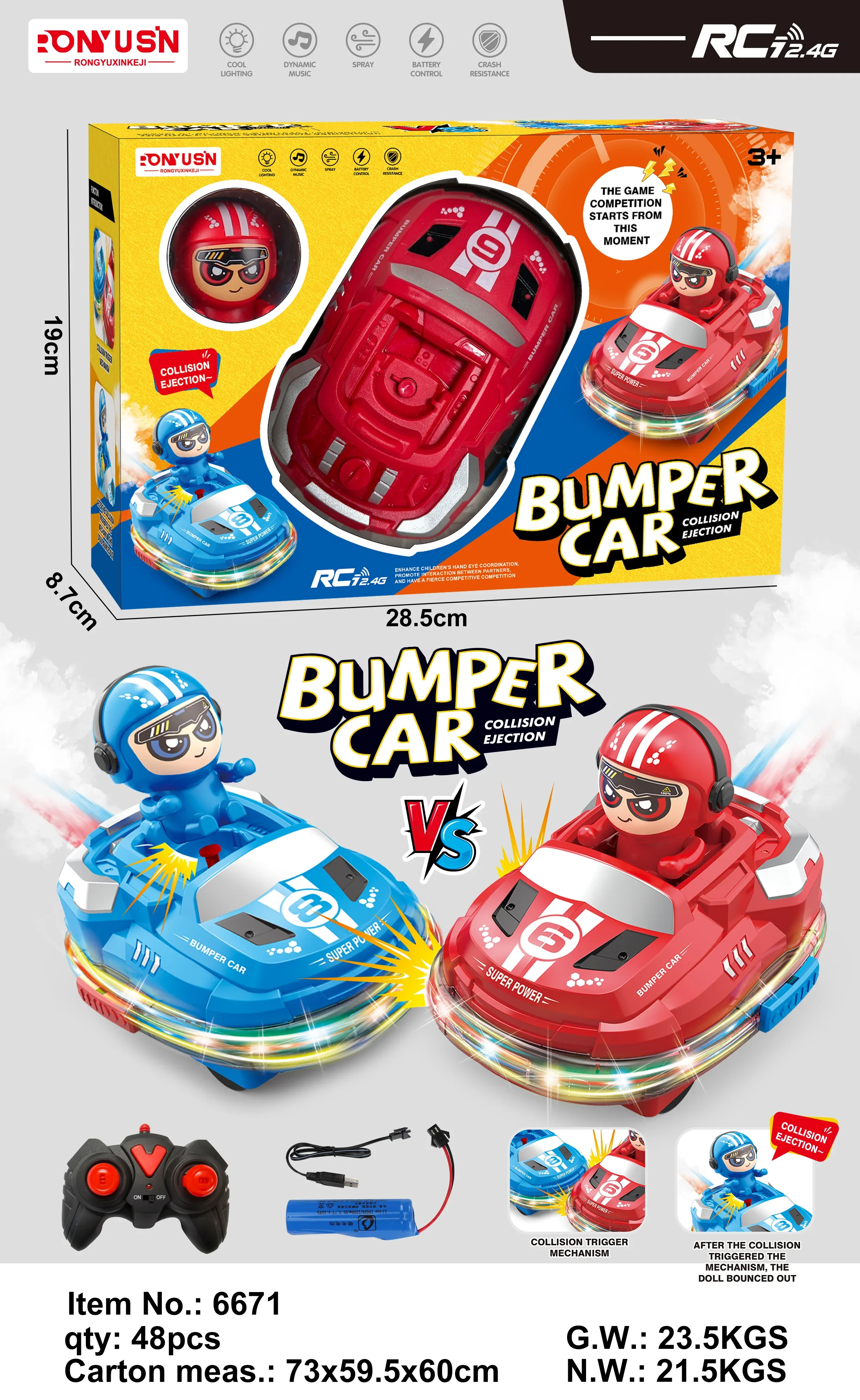 R/C Bumper Car - Multicolor