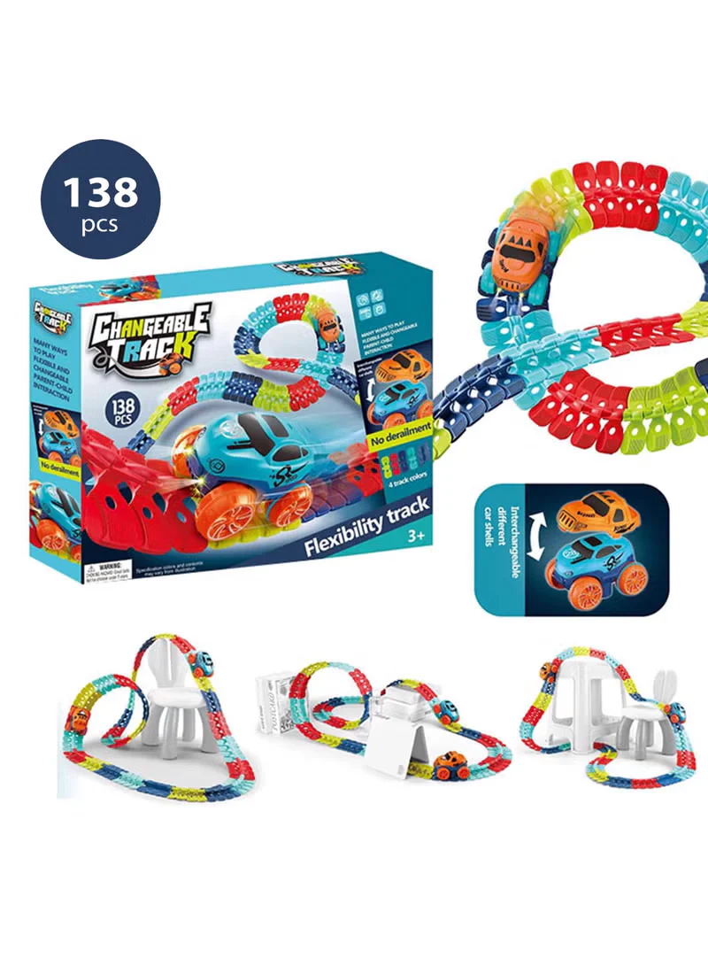 (138 قطعة مجموعة ألعاب سباق السيارات