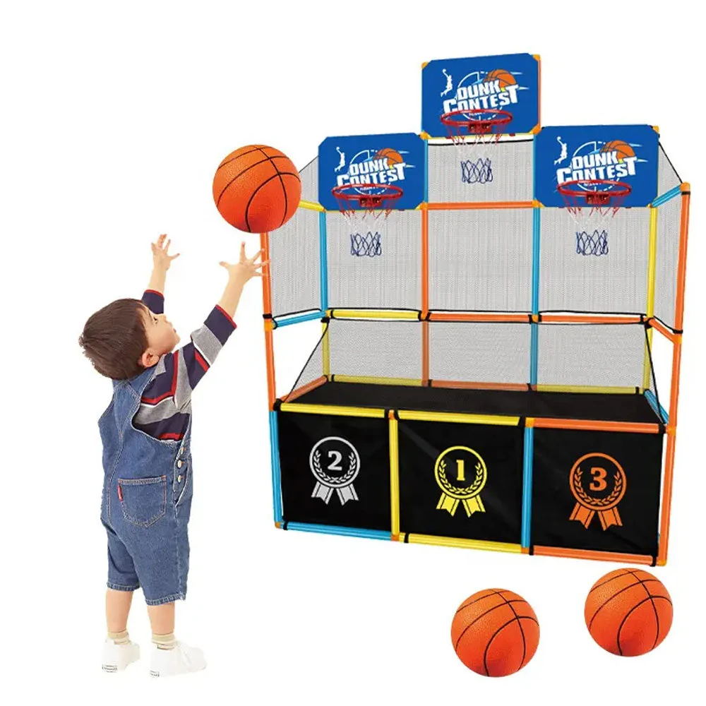 آلة رمي كرة السلة متعددة اللاعبين مع شبكة وسلة