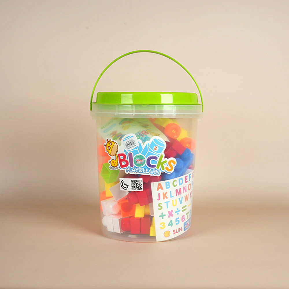 مجموعة مكعبات بناء تعليمية كبيرة