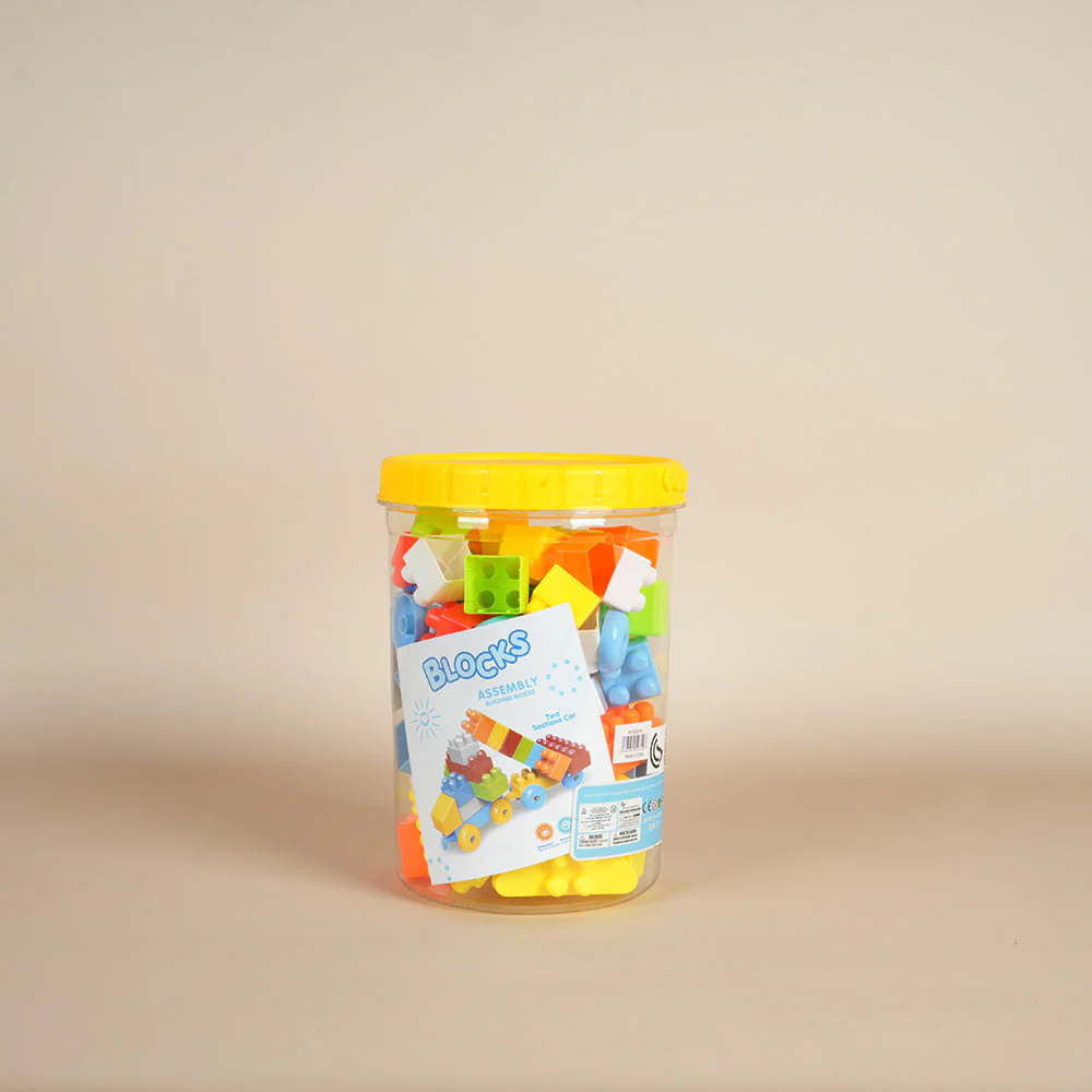 مجموعة مكعبات بناء تعليمية كبيرة 72 قطعة.