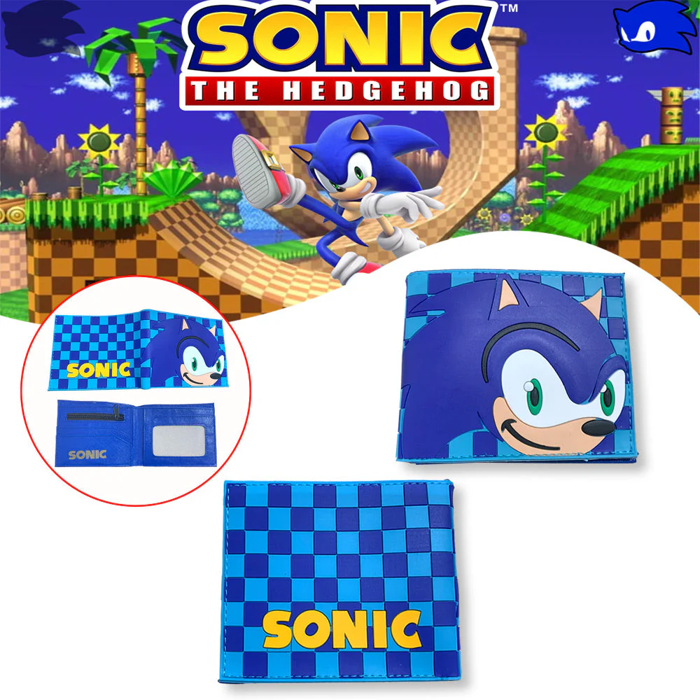 محفظة من جلد البولي يوريثان مطبوعة بطبعة سونيك فرونت بوز 13