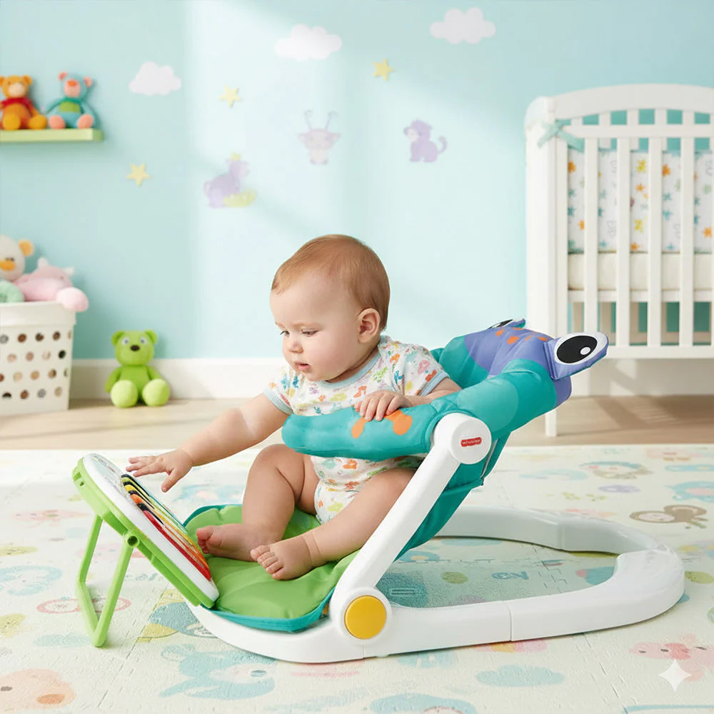 مقعد أطفال مع أنشطة البيانو