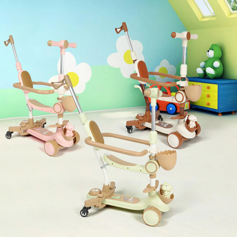 سكوتر للأطفال مع درابزين وعجلات عالمية