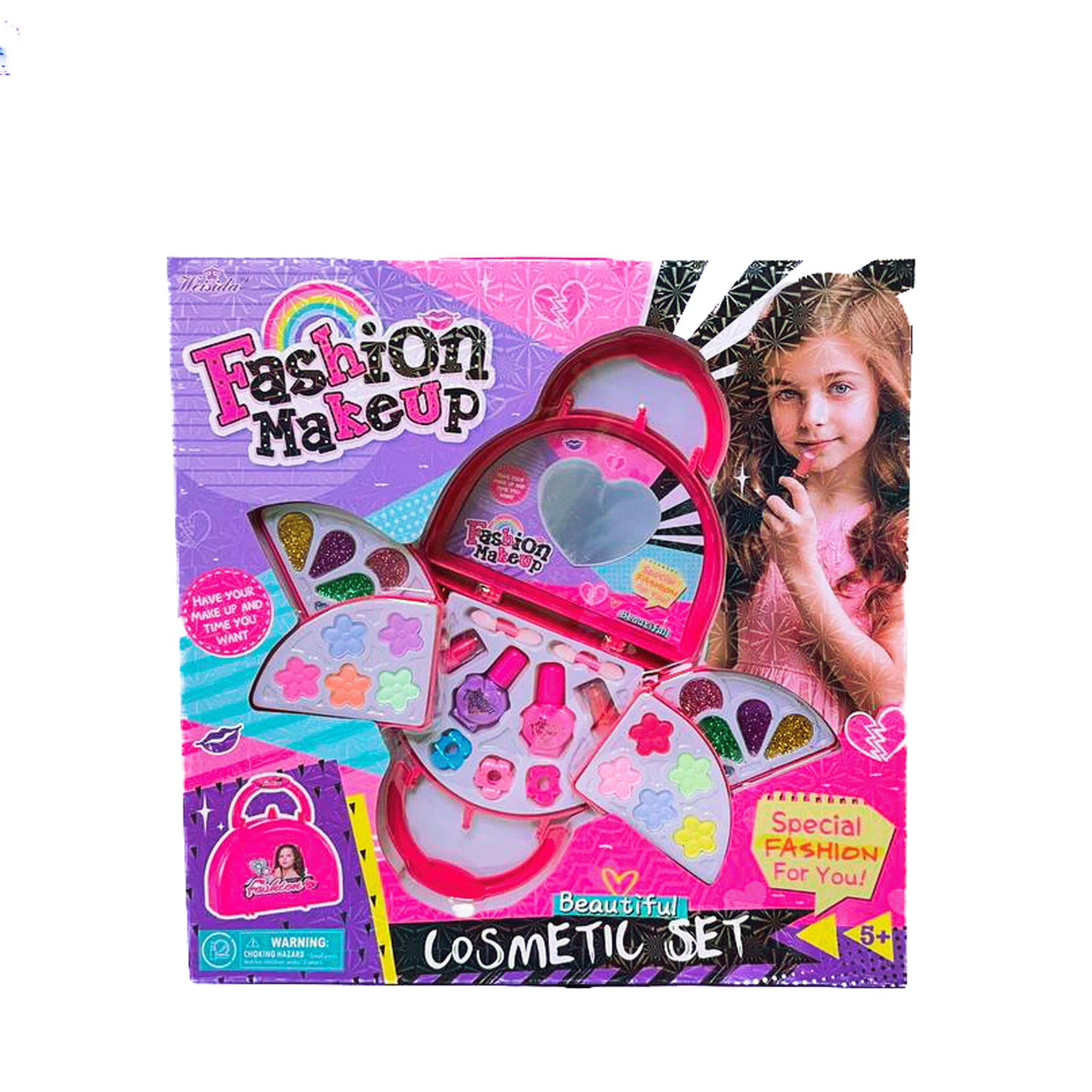 صندوق مكياج للأطفال بشكل شنطة