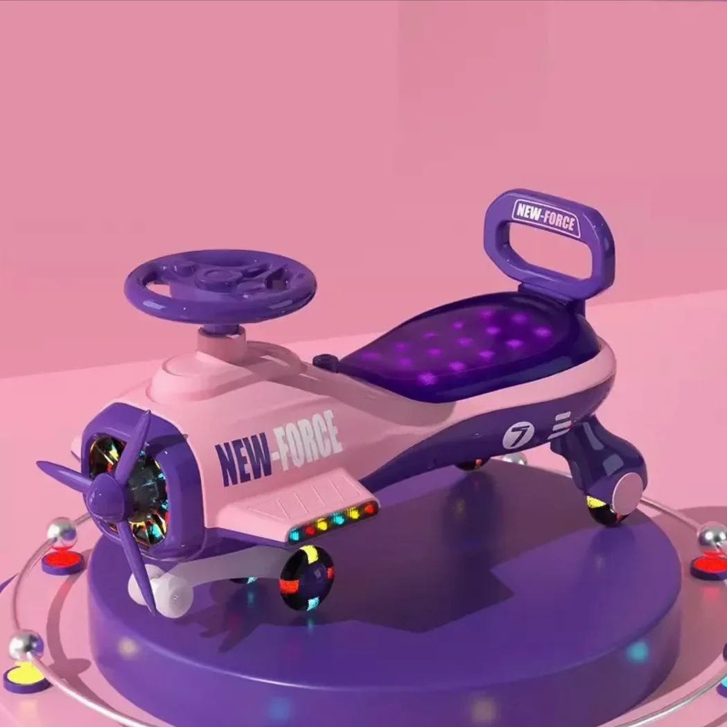 سيارة أرجوحة للأطفال مع إضاءة ملونة