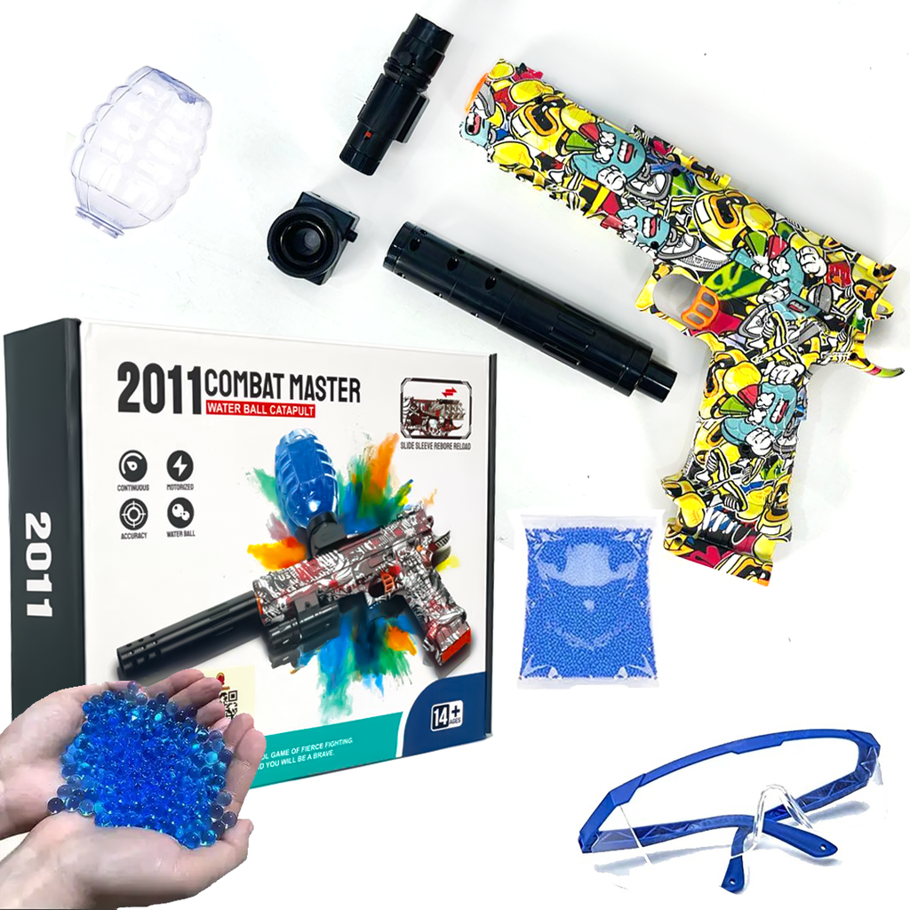 مسدس طلقات جل مع ليزر - اصفر