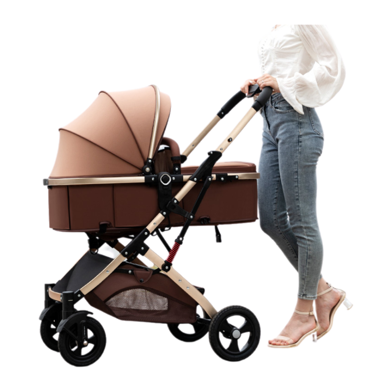 عربة اطفال - بني