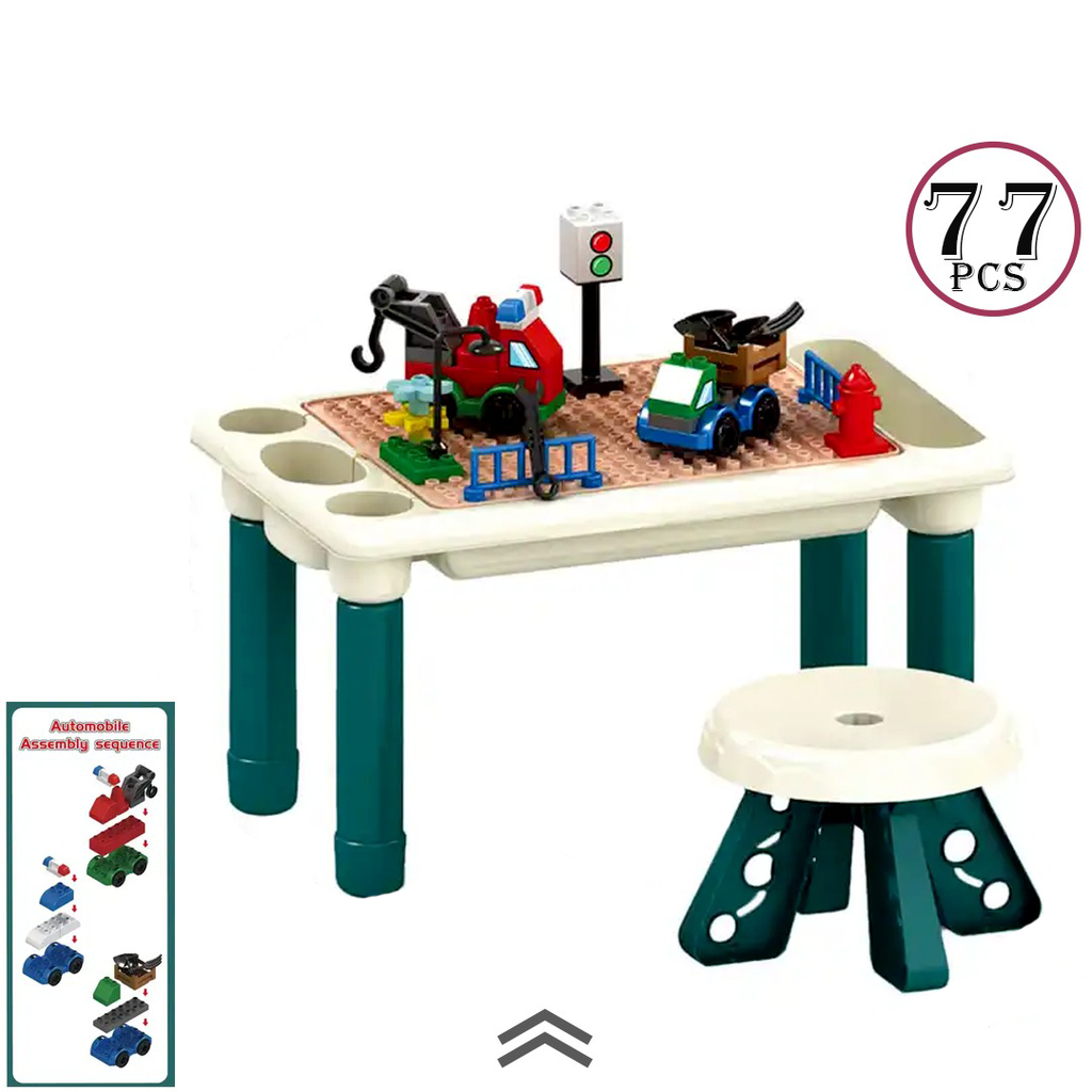 طاولة كرسي مع تركيبات 77 قطعة