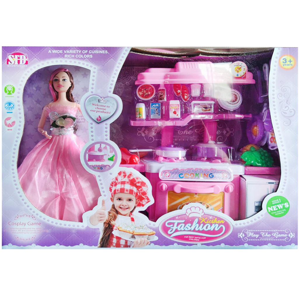 مطبخ مع عروسة