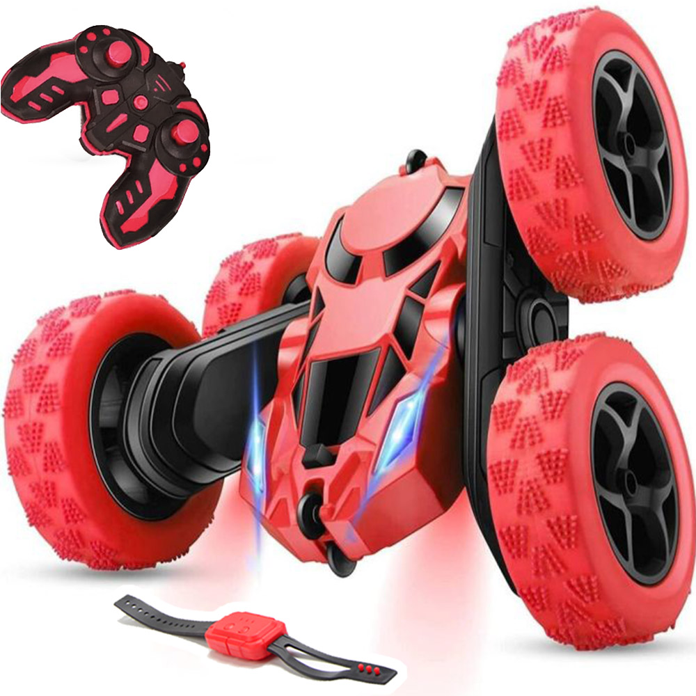 سيارة ريموت مع ساعة تحكم - احمر