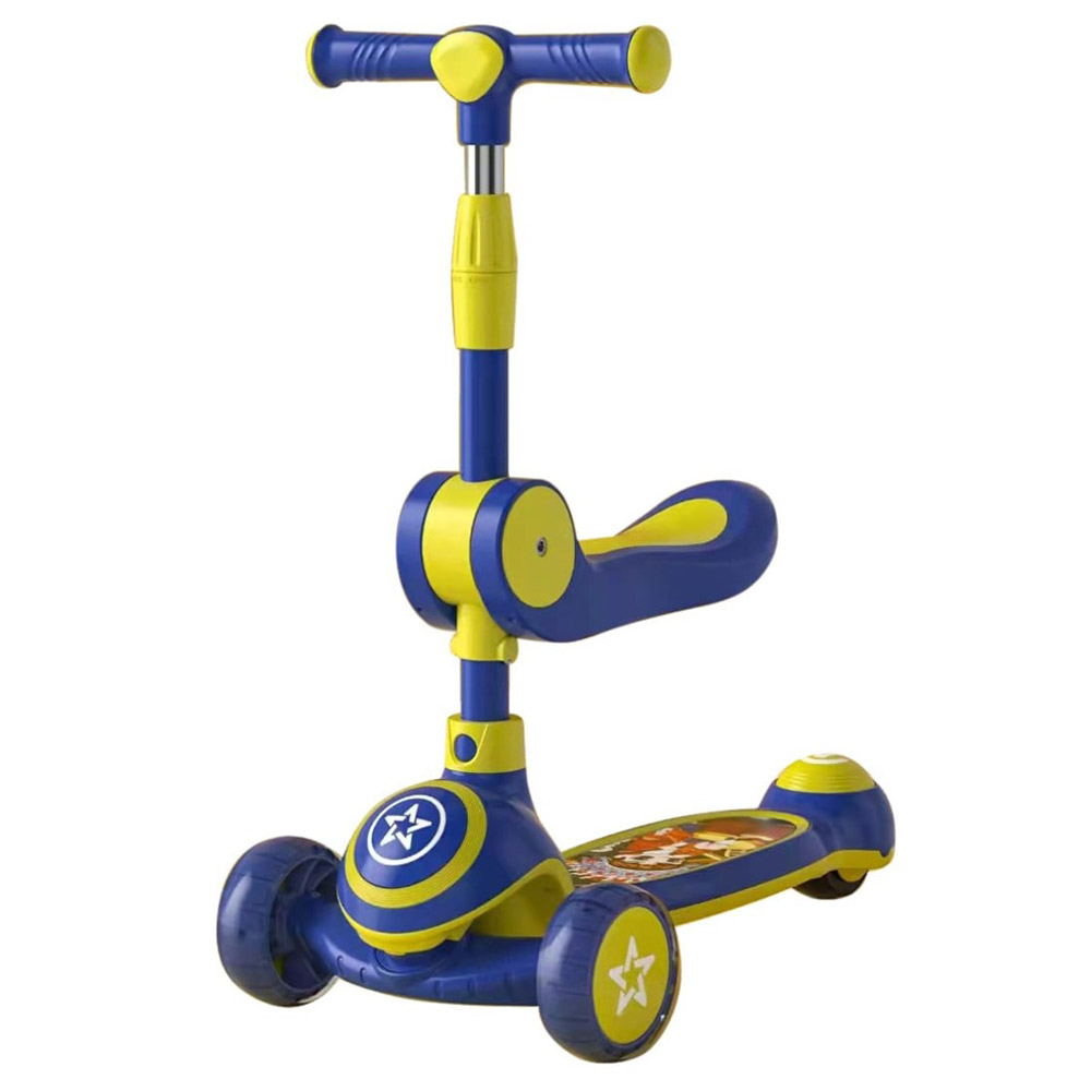 سكوتر مضئ بمقعد -ازرق