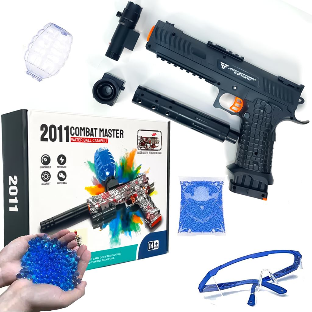 مسدس طلقات جل مع ليزر - اسود