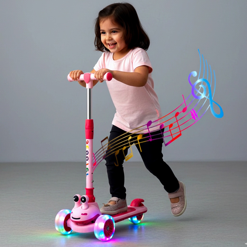 اسكوتر مضئ النملة - وردي