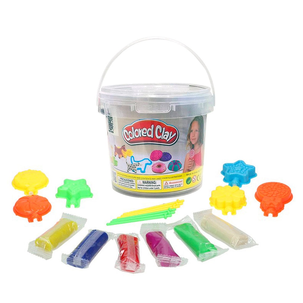 سطل صلصال 24 قطعة