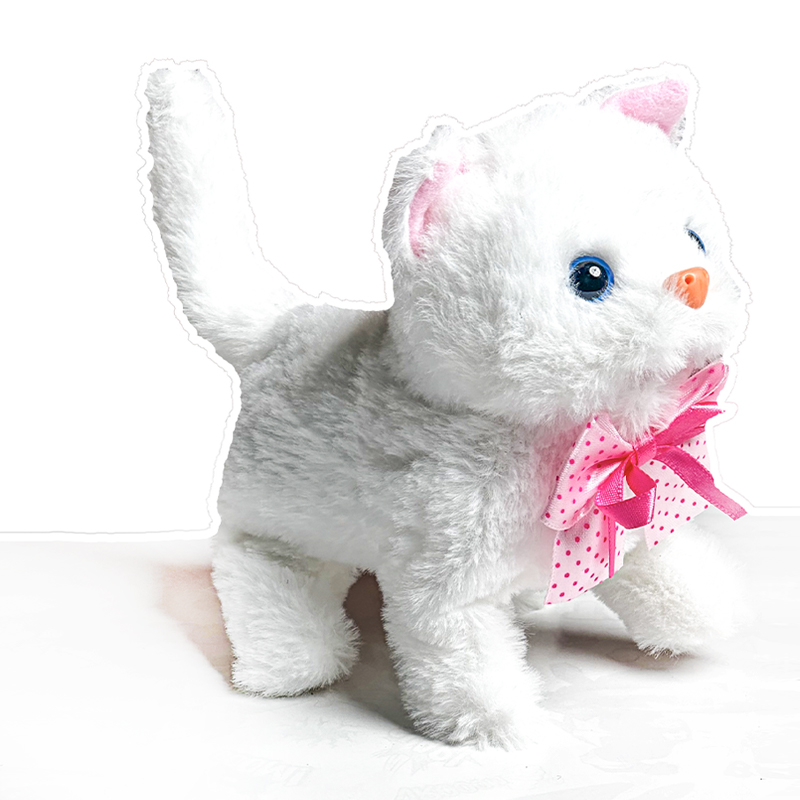 قطة فرو مع اكسسورات