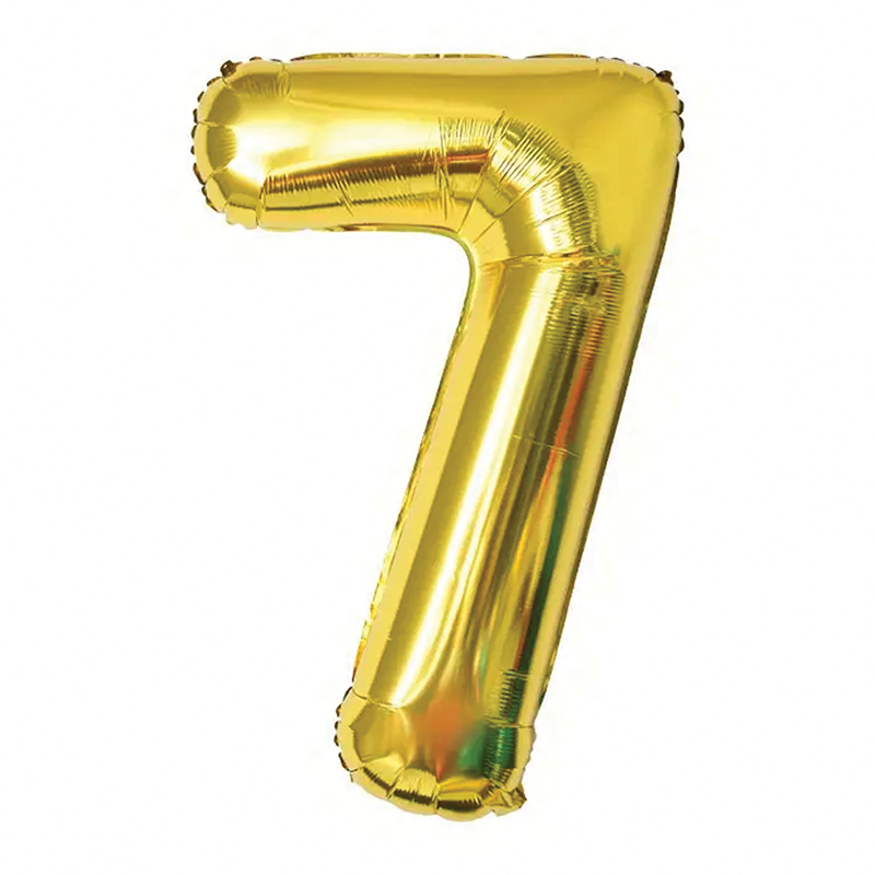 بالون هيليوم ذهبي رقم 7 عدد 1 قطعة