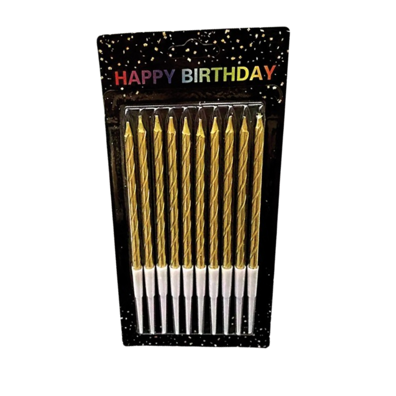 شمع عيدميلاد ذهبي 13 سم