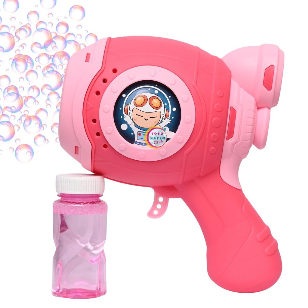 مسدس فقاعات الديناصور - وردي