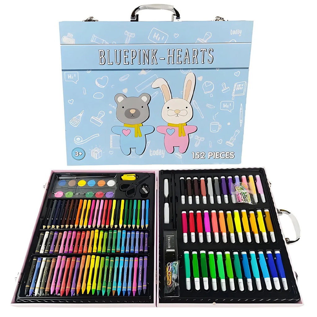 حقيبة الوان 152 قطعة - ازرق