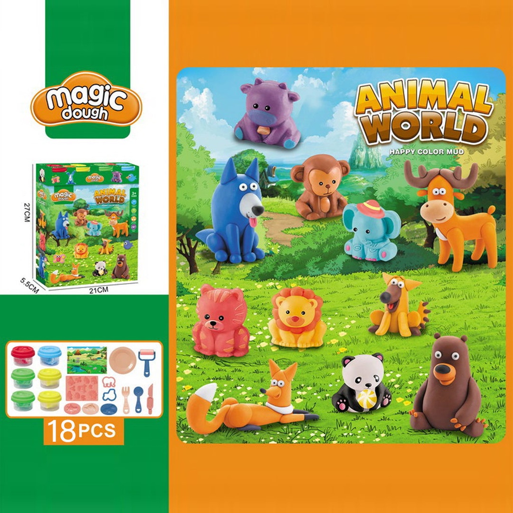 صلصال 6 حبة مع ادوات