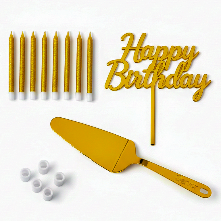 شمع عيدميلاد مع قطاعة جاتو