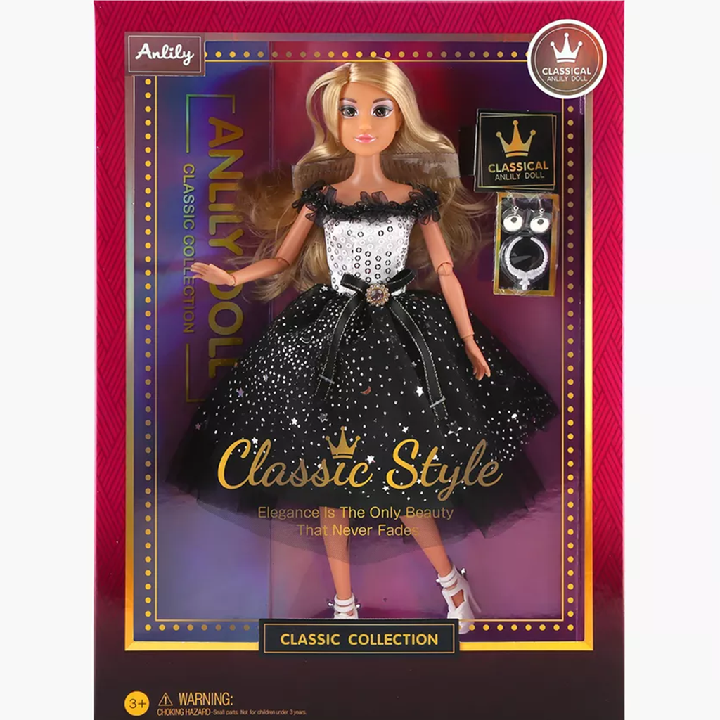 عروسة الموضة الكلاسيكية - اسود