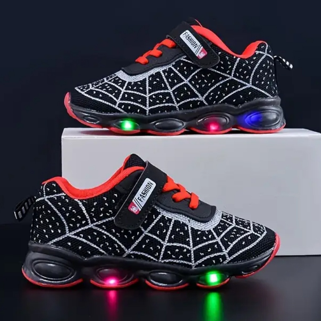 جوتي سبايدرمان مقاس 22 - اسود